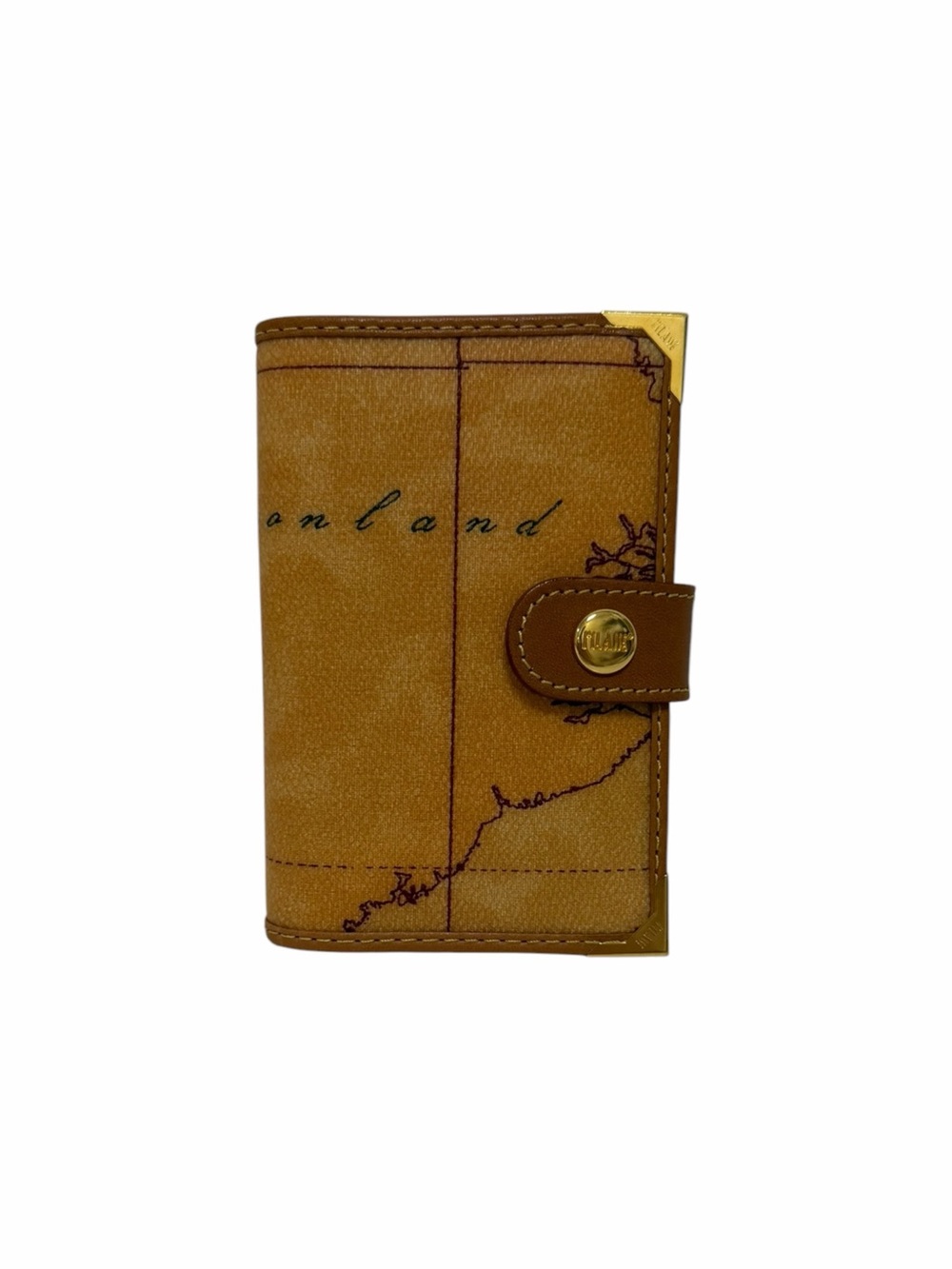 Alviero Martini Tan Map Leather Organizer